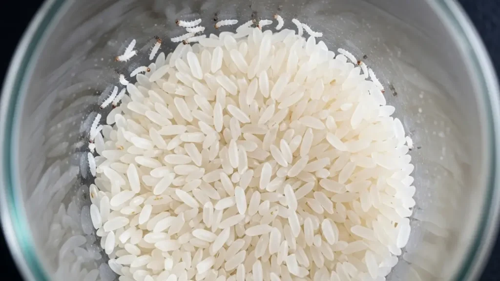 Larvas no arroz
